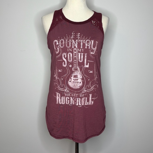 Maurices - Purple Graphic Tank Top - Picture 1 of 4